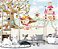 Papel de Parede Adesivo Infantil Menina Balanço Jardim M² - Imagem 2