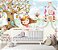 Papel de Parede Adesivo Infantil Menina Balanço Jardim M² - Imagem 3