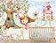 Papel de Parede Adesivo Infantil Menina Balanço Jardim M² - Imagem 1