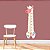 Adesivo Parede Régua Crescimento Girafa Lhama Flamingo Dino - Imagem 4