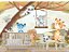 Papel de Parede Adesivo Safari Zoo Baby colors aquarela M² - Imagem 4
