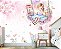 Papel de parede adesivo Menina no Balanço Floral M² - Imagem 1