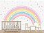 Papel de parede adesivo Arco Iris Nuvens estrelas e corações - Imagem 4