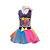 Fantasia Menina Esqueleto Colorida - Imagem 1
