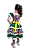 Vestido Junino Infantil VIVI - Espartilho na frente e blusa em Elastex. - Imagem 2