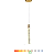Pendente LED Austin Cilíndrico 4000K 5W 350lm Bivolt Ø04x36cm Vidro e Metal Transparente e Dourado - Hevvy SL-5837L/H1 4K - Imagem 1