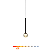 Pendente LED Déli 3000K 5W 350lm Bivolt Ø8x32cm Acrílico e Metal Preto - Hevvy SL-5956/H1 - Imagem 1