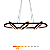 Pendente LED Handel 3000K 36W 3960lm Bivolt Ø80x26cm Acrílico e Metal Preto e Cobre - Hevvy SL-5964/H3 BLACK - Imagem 1