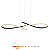 Pendente LED Horizon Infinite Black 40W Luz Quente 3000K 3200lm - Hevvy - Imagem 1