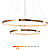 Pendente LED Milano 2 Anéis 32W Luz Amarela 3000K 3200lm Gold- Hevvy SL-0515/H2 - Imagem 1