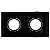 Spot Duplo de Embutir Face Recuada Direcionável MR16 GU10 – Preto - Opus - Imagem 1