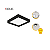 Painel LED Recuado de Sobrepor Quadrado 24W 3000K 2100lm Preto - Opus OPS 87364 - Imagem 6