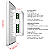 Interruptor Inteligente Dimmer 2 PADs para Lâmpadas Slide Touch Wifi 4x2 Branco - Dometek - Imagem 3