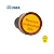 Sinaleiro 22mm com LED 220V Amarelo - Lukma - Imagem 2