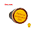 Sinaleiro 22mm com LED 220V Amarelo - Elitek - Imagem 1