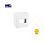 Caixa de Sobrepor com Suporte 1 Posto Branco - Linha Sleek - MarGirius - Imagem 2