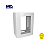 Caixa de Sobrepor com Suporte 3 Postos Branco - Linha Sleek - MarGirius - Imagem 1