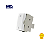 Interruptor Bipolar Simples 10A Branco - Linha Sleek - Margirius - Imagem 1