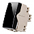 Módulo Interruptor Paralelo 10A Preto Ebony – Linha Sleek – MarGirius - Imagem 1