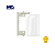 Placa Cega 4x2 + Suporte Linha Sleek Branca - Margirius - Imagem 2