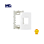 Placa 4x2 + Suporte 2 Postos Horizontais Linha Sleek Branca - Margirius - Imagem 2