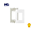 Placa 4x2 + Suporte 3 Postos Horizontais Linha Sleek Branca - Margirius - Imagem 1