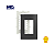 Placa 4x2 + Suporte 3 Postos Horizontais Linha Sleek Grafite - Margirius - Imagem 1