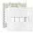 Placa 4x4 + Suporte 2 Postos Horizontais Linha Sleek Branca - Margirius - Imagem 1