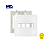Placa 4x4 + Suporte 2 Postos Horizontais Linha Sleek Branca - Margirius - Imagem 2