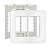 Placa 4x4 + Suporte 6 Postos Horizontais Linha Sleek Branca - Margirius - Imagem 1