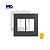 Placa 4x4 + Suporte 6 Postos Horizontais Linha Sleek Grafite - Margirius - Imagem 1