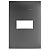 Placa 4x2 1 Posto Horizontal Grafite com Suporte - Linha Simon 30/35 - Imagem 1