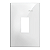 Placa 4x2 1 Posto Vertical Branca - Linha Simon 35/30 - Imagem 1