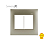 Placa 4x4 3+3 Postos Champagne - Linha Simon 35/30 - Imagem 1
