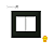 Placa 4x4 3+3 Postos Preto Fosco - Linha Simon 35/30 - Imagem 1