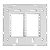 Suporte para Placa 4x4 Horizontal Branco - Linha Simon 35/30 - Imagem 1