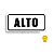 Placa Indicativa de PVC 11x05 "ALTO" – Centurião - Imagem 1