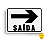 Placa Indicativa de PVC 20x15 "Saída à Direita" – Centurião - Imagem 1