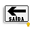 Placa Indicativa de PVC 20x15 "Saída à Esquerda" – Centurião - Imagem 1