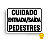 Placa Indicativa de PVC 20x15 "Cuidado Entrada / Saída de Pedestres" – Centurião - Imagem 1