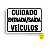 Placa Indicativa de PVC 20x15 "Cuidado Entrada / Saída de Veículos" – Centurião - Imagem 1