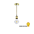 Pendente Retrô Soquete E27 com Cordão de 1m e Canopla Dourado – Cinderella - Imagem 1