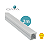 Perfil para Fita LED de Sobrepor Baby 2m Branco 10x10mm - Gaya - Imagem 2