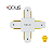 Conector X para Trilho Eletrificado Branco - Opus - Imagem 3