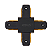 Conector X para Trilho Eletrificado Preto - Opus - Imagem 1