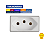 Módulo Tomada 2P+T 10A 250V Branco LIZ - Tramontina - Imagem 1