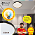 Plafon LED Toronto Redondo Preto com Dourado Ø26cm 18w 1500lm Multitemperatura Luz Quente/Neutra/Fria - Hevvy LY-8798AS-PT+DR - Imagem 4