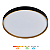 Plafon LED Toronto Redondo Preto com Dourado Ø26cm 18w 1500lm Multitemperatura Luz Quente/Neutra/Fria - Hevvy LY-8798AS-PT+DR - Imagem 1