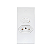 Conjunto para Aparelhos/Móveis com Interruptor Paralelo 100W e Tomada 2P+T 20A – Linha Sleek - Margirius - Imagem 1