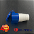 Acoplamento Industrial 16A 3P+T 220V Azul – Elitek - Imagem 1